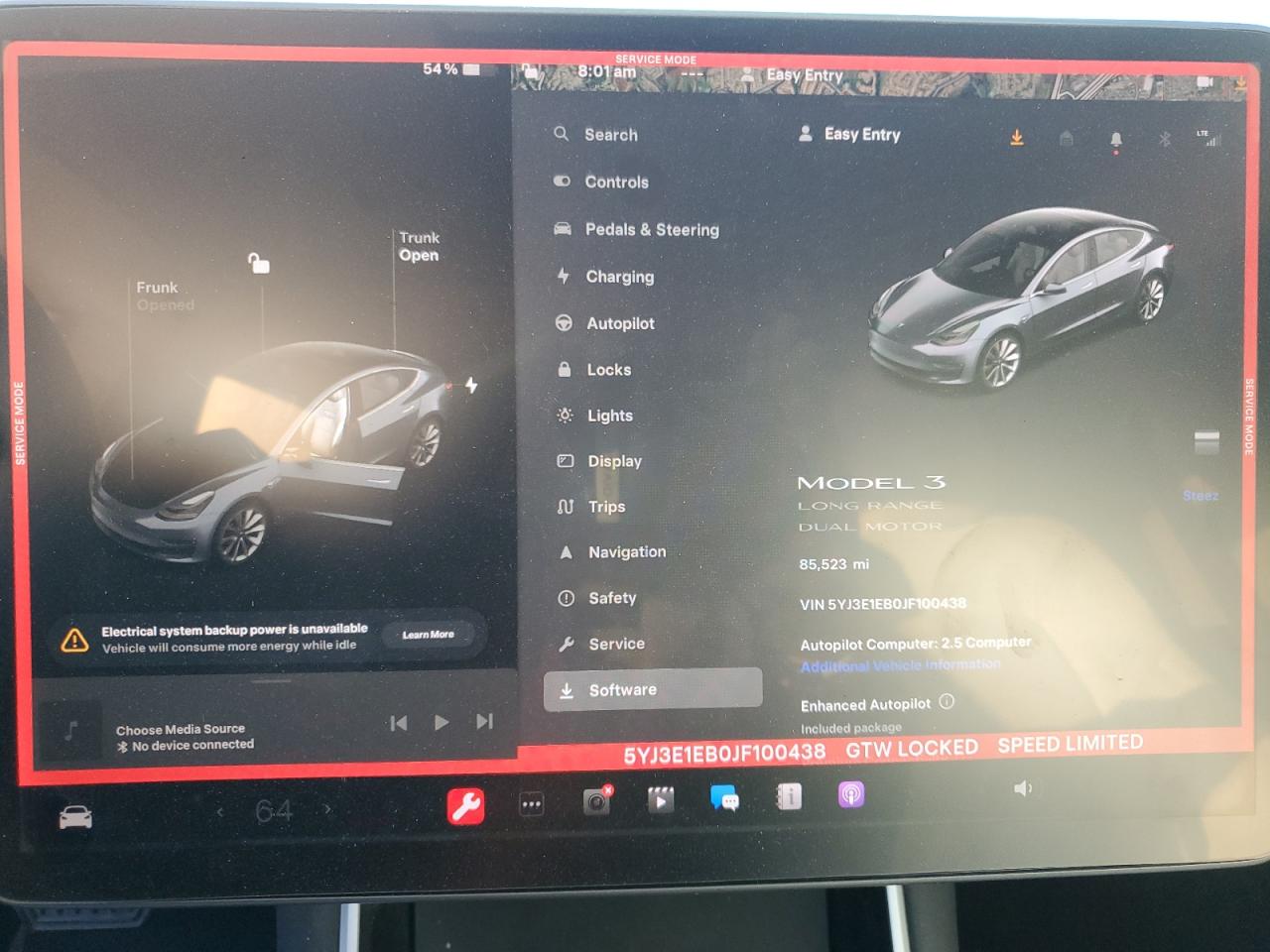 VIN 5YJ3E1EB0JF100438 2018 TESLA MODEL 3 no.9