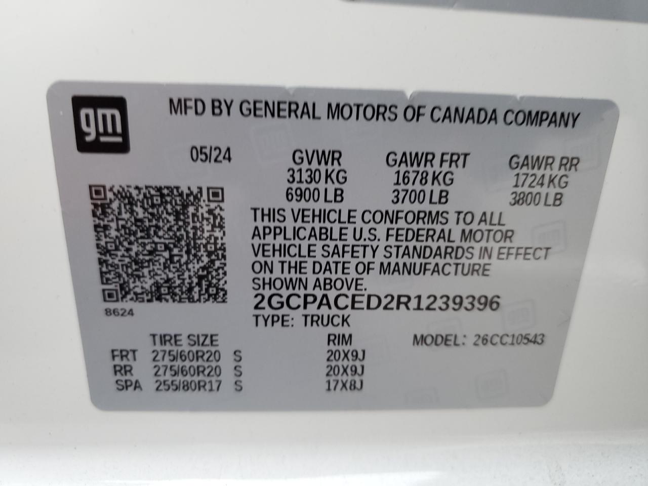 VIN 2GCPACED2R1239396 2024 CHEVROLET ALL Models no.12