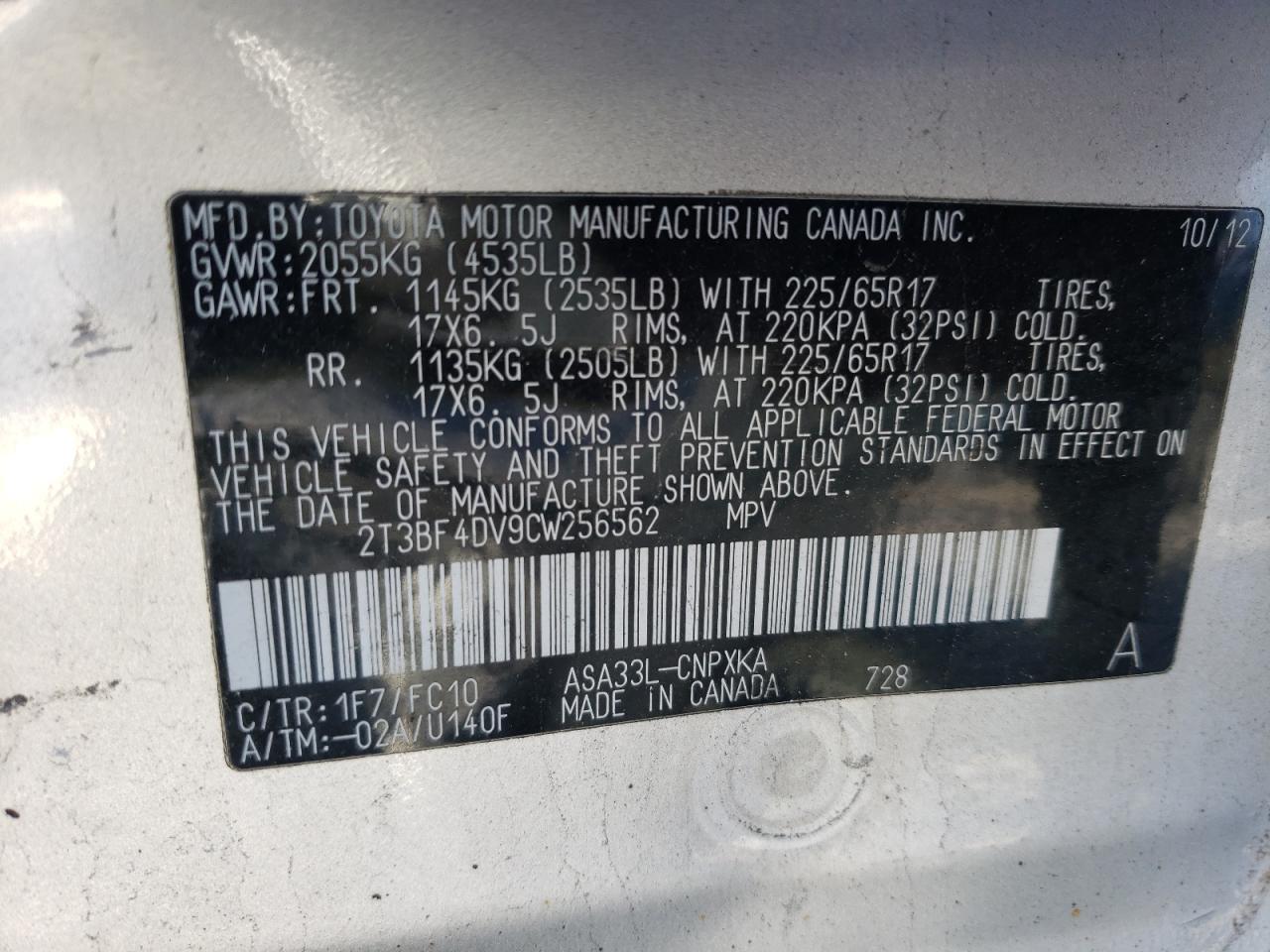 2012 Toyota RAV 4 - Image 12