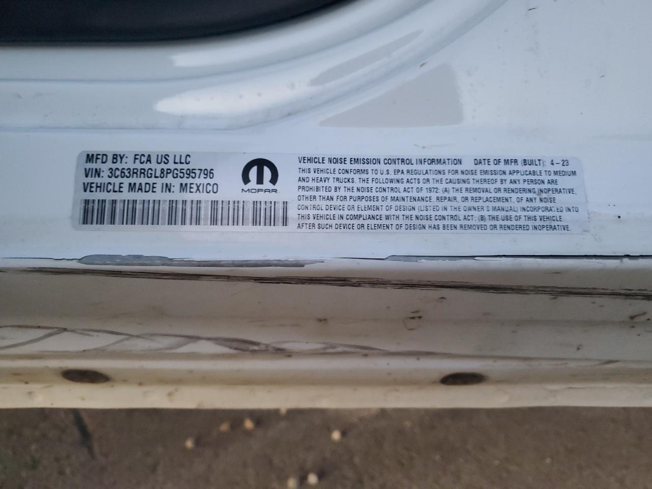 2023 Ram 3500 Tradesman VIN: 3C63RRGL8PG595796 Lot: 82678244