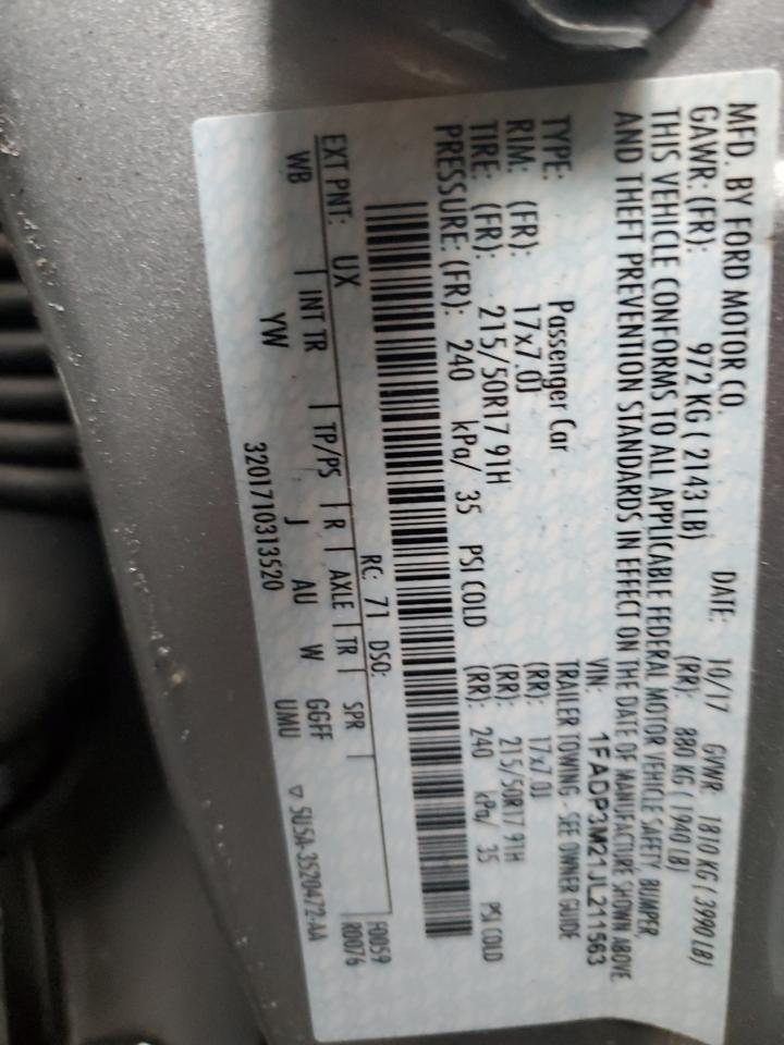 1FADP3M21JL211563 2018 FORD FOCUS - Image 14