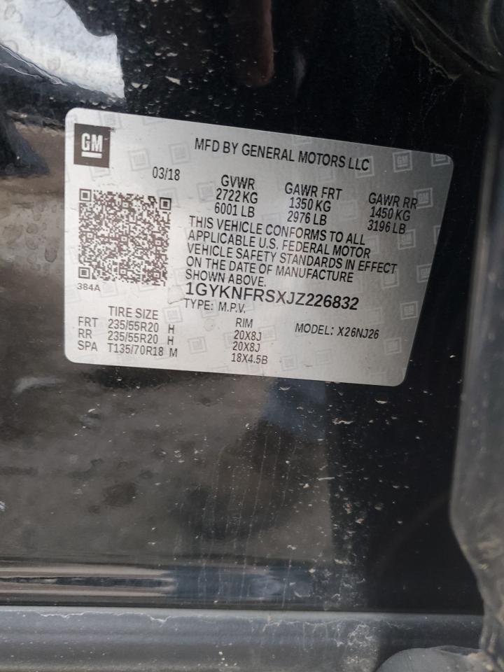 2018 Cadillac Xt5 Premium Luxury VIN: 1GYKNFRSXJZ226832 Lot: 84837854