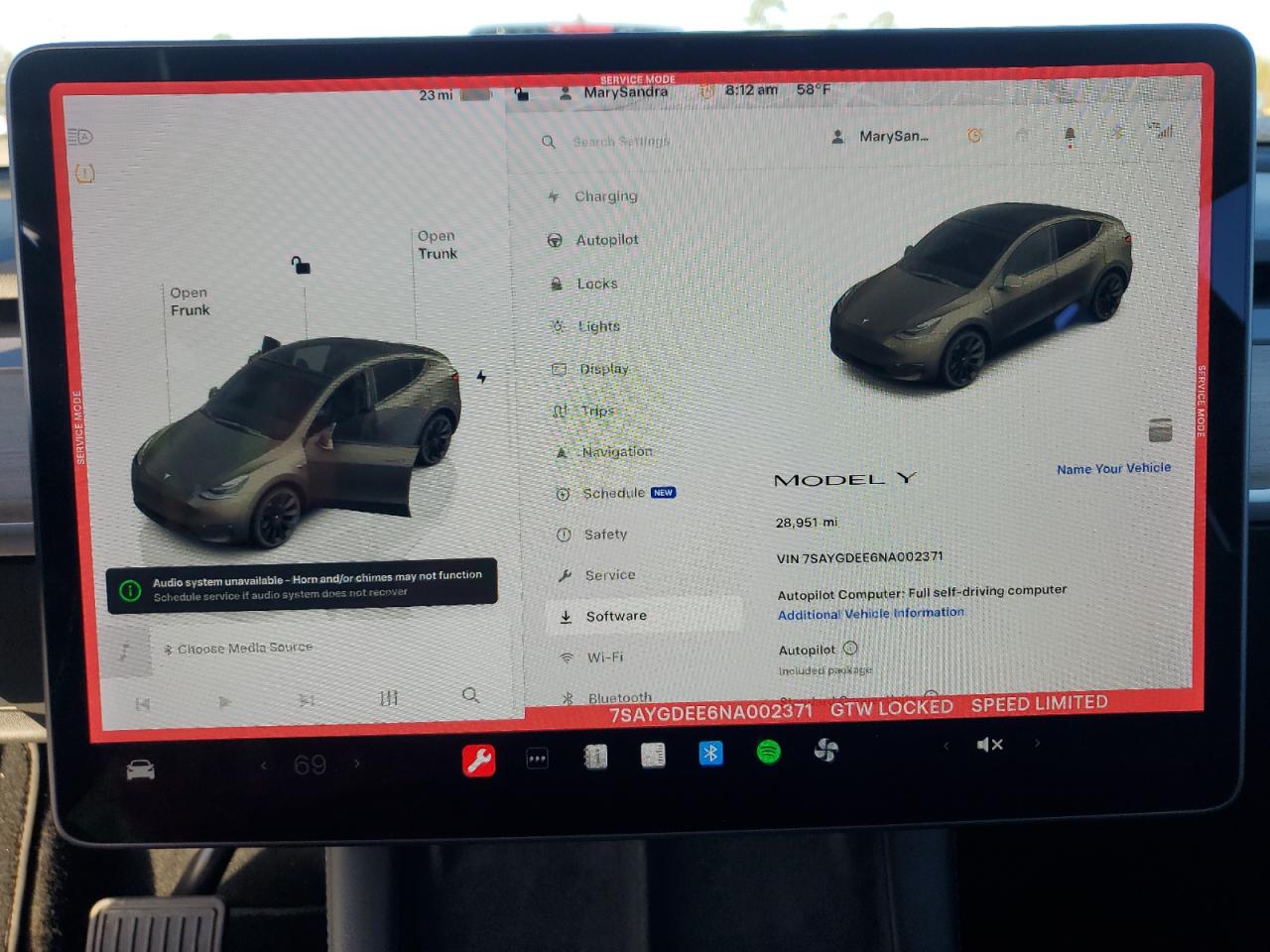 2022 Tesla Model Y VIN: 7SAYGDEE6NA002371 Lot: 85985074