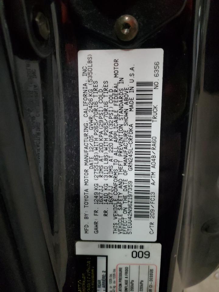 2006 Toyota Tacoma Access Cab VIN: 5TEUU42N96Z197359 Lot: 84428864