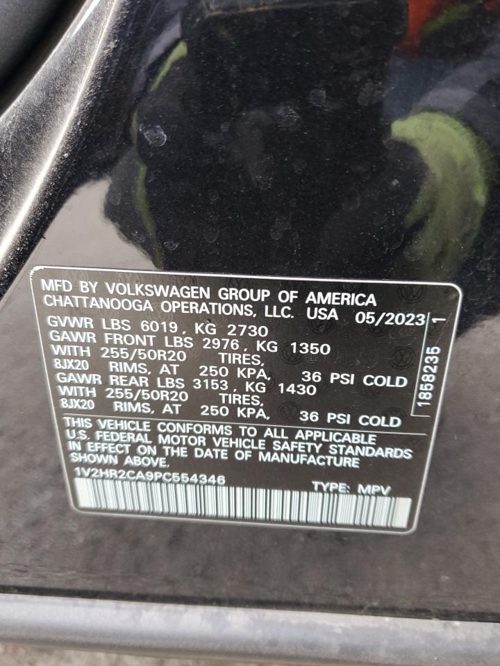 2023 Volkswagen Atlas Se VIN: 1V2HR2CA9PC554346 Lot: 84843454