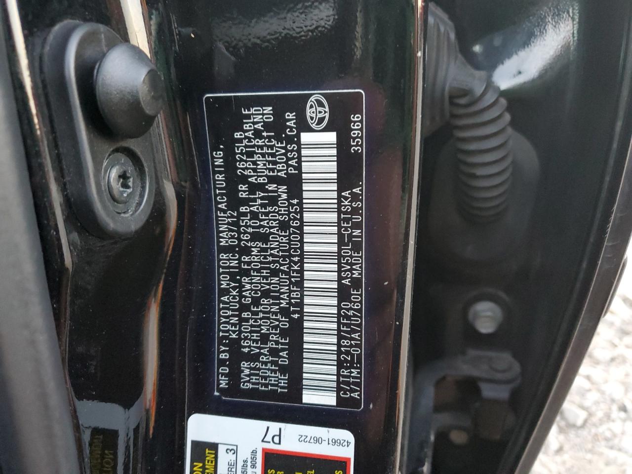 2012 Toyota Camry - Image 12