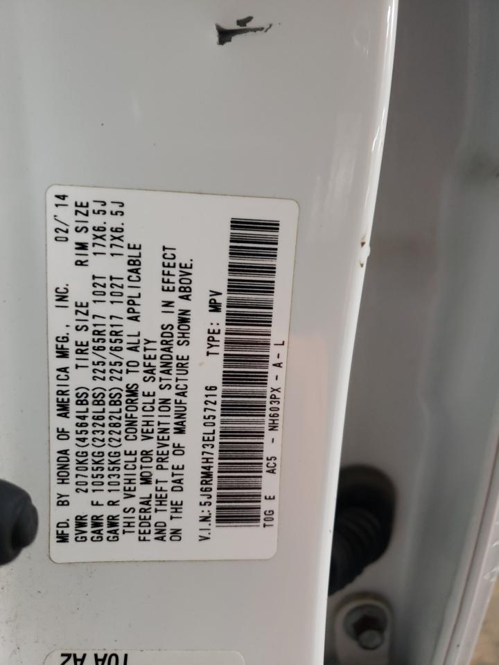 2014 Honda Cr-V Exl VIN: 5J6RM4H73EL057216 Lot: 85538914