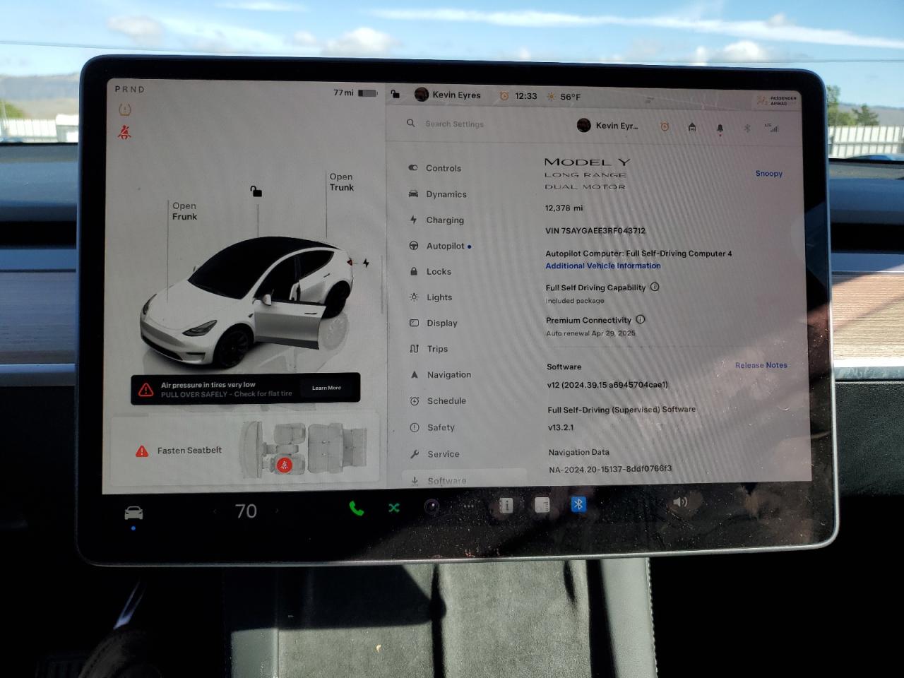 VIN 7SAYGAEE3RF043712 2024 TESLA MODEL Y no.9