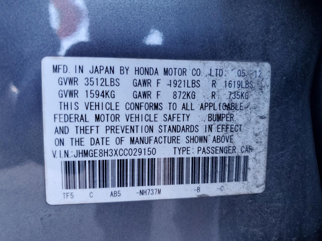 2012 Honda Fit - Image 12