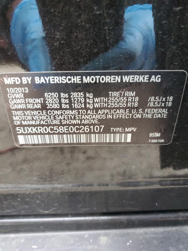 VIN 5UXKR0C58E0C26107 2014 BMW X5 no.14