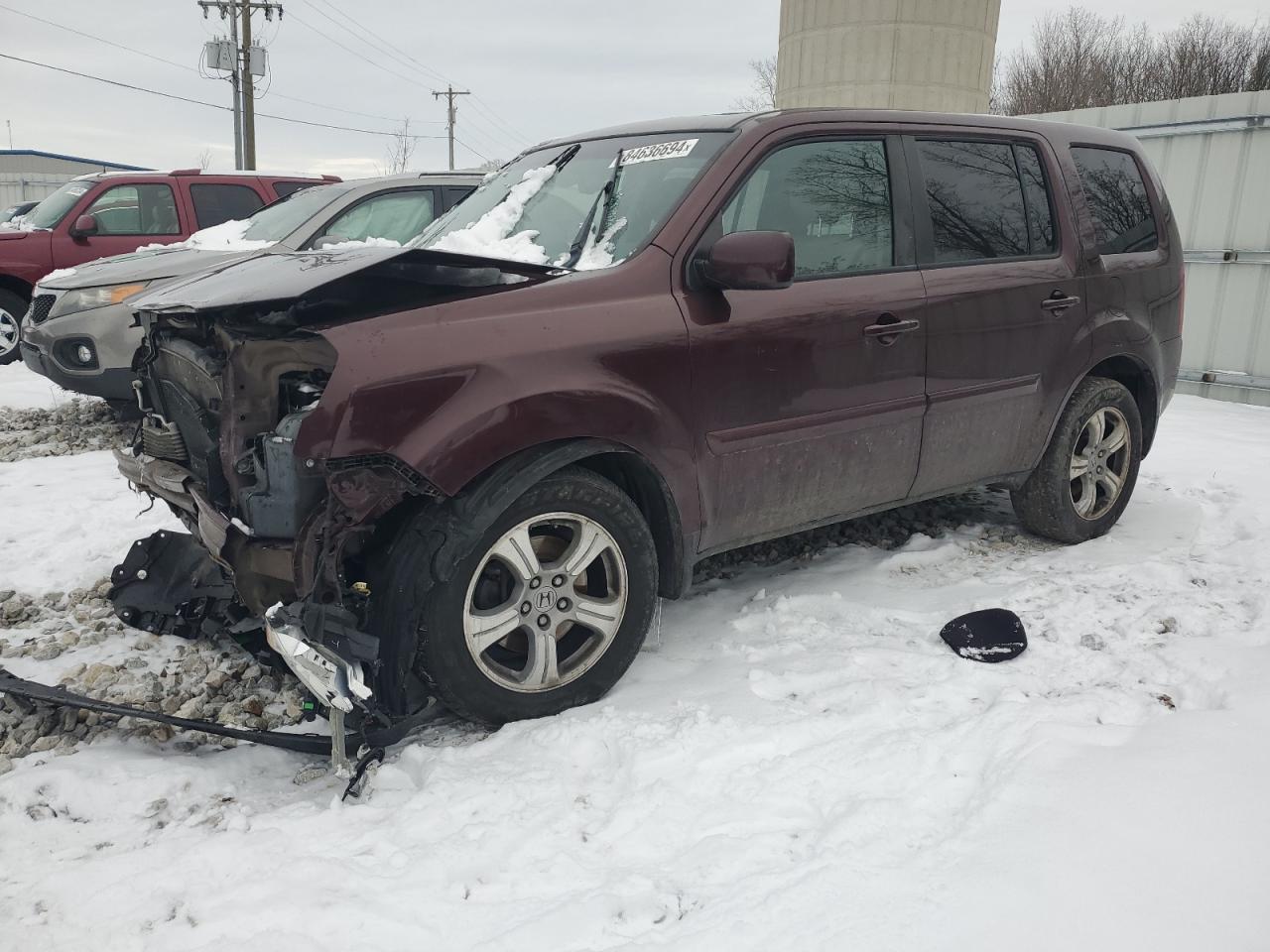 2013 Honda Pilot Exl продається в Wayland, MI - Front End