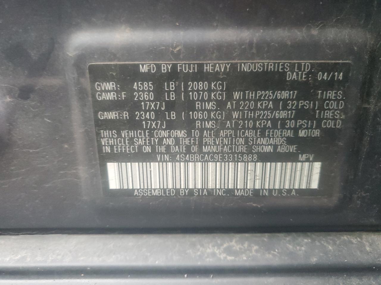 2014 Subaru Outback - Image 12