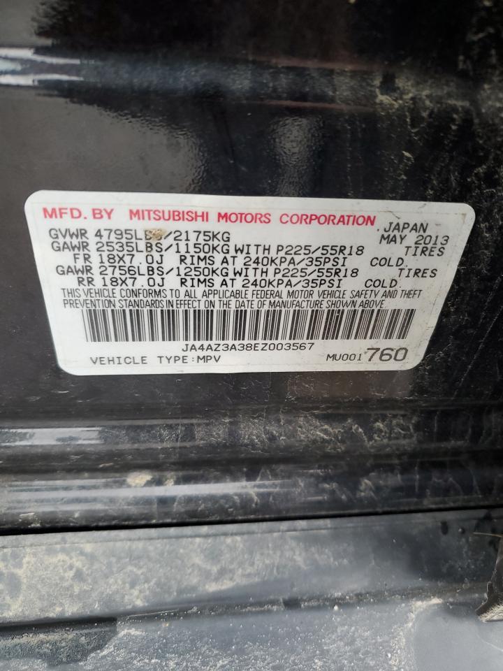 VIN JA4AZ3A38EZ003567 2014 MITSUBISHI OUTLANDER no.13