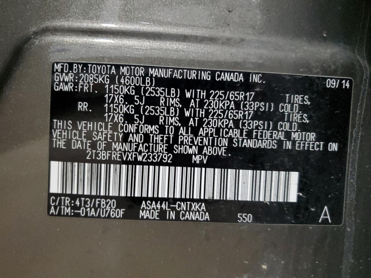 2015 Toyota RAV 4 - Image 13
