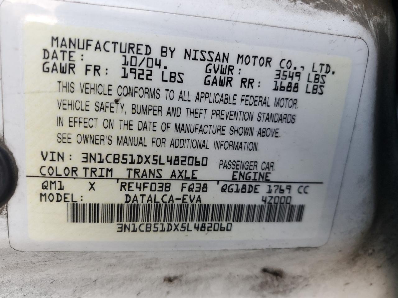2005 Nissan Sentra - Image 12