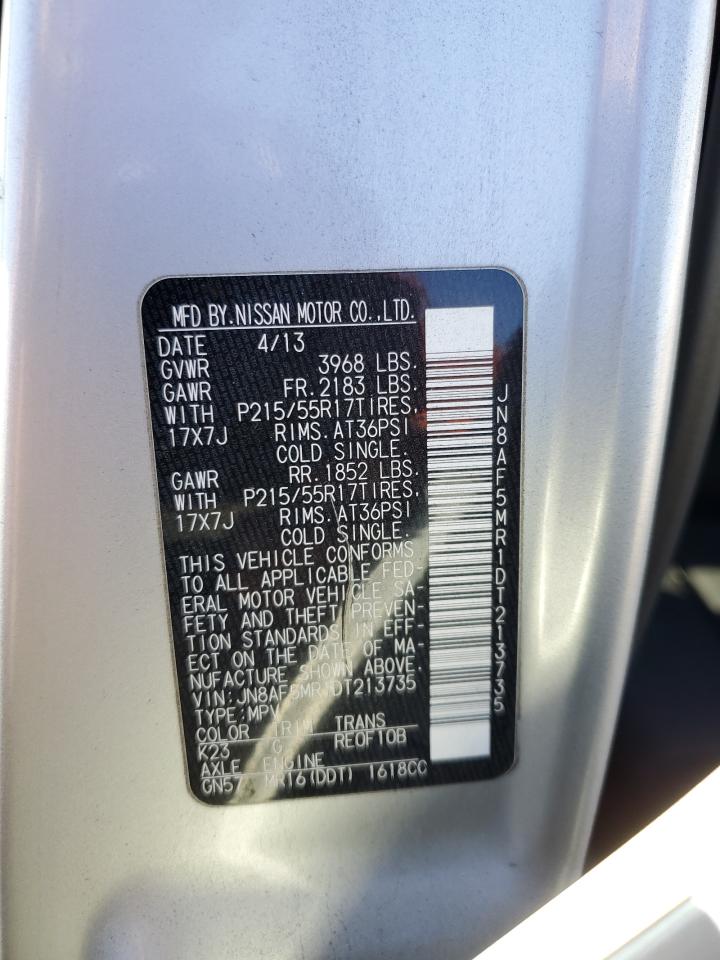 2013 Nissan Juke S VIN: JN8AF5MR1DT213735 Lot: 85960894