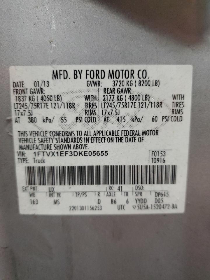 VIN 1FTVX1EF3DKE05655 2013 FORD F-150 no.12