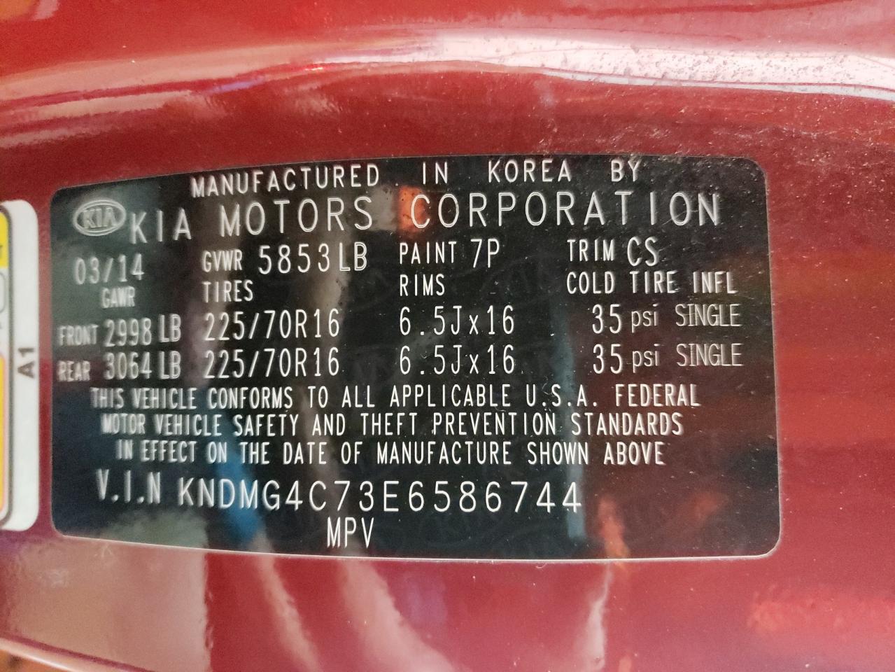 2014 Kia Sedona - Image 13
