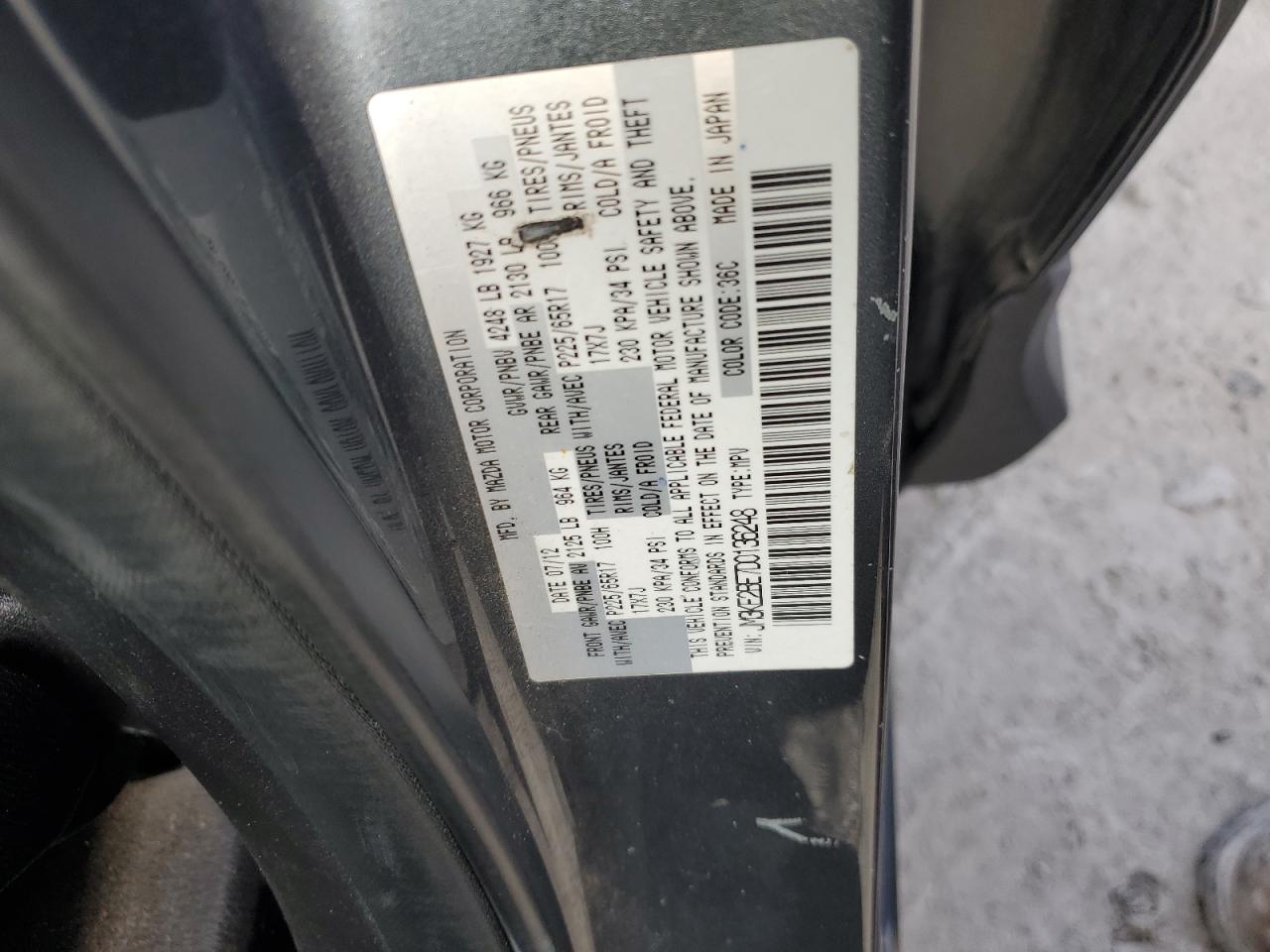 2013 Mazda Cx-5 Sport VIN: JM3KE2BE7D0136248 Lot: 84712014