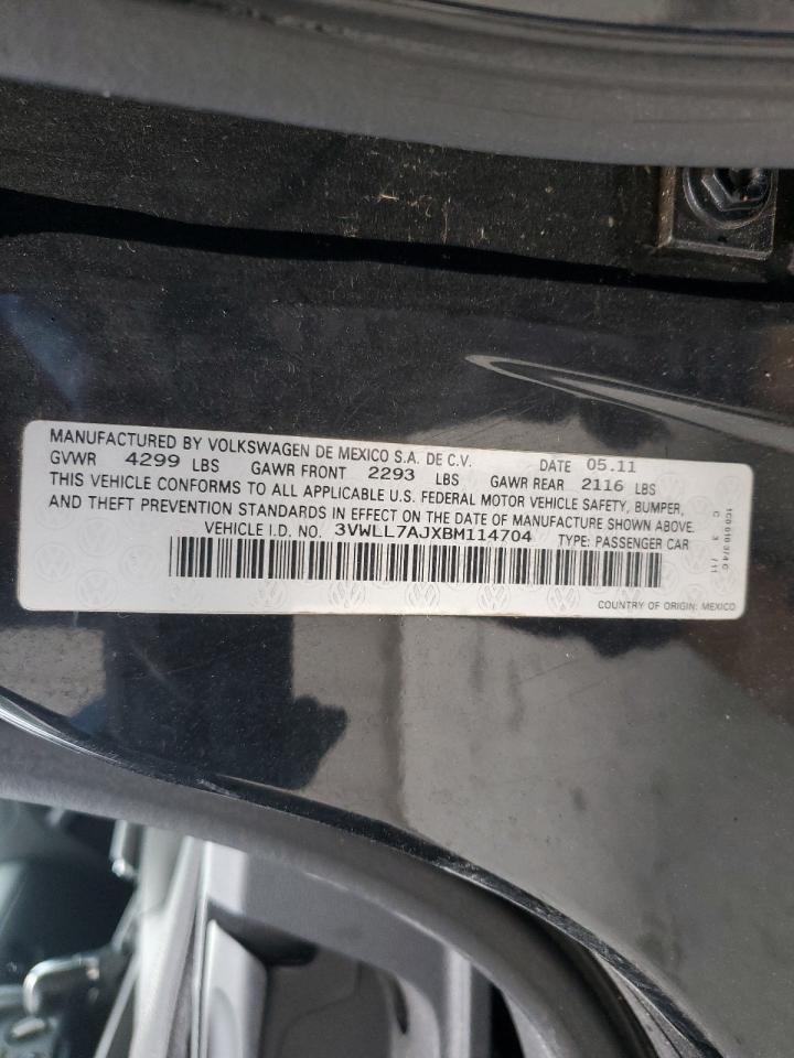 2011 Volkswagen Jetta Tdi VIN: 3VWLL7AJXBM114704 Lot: 78080934