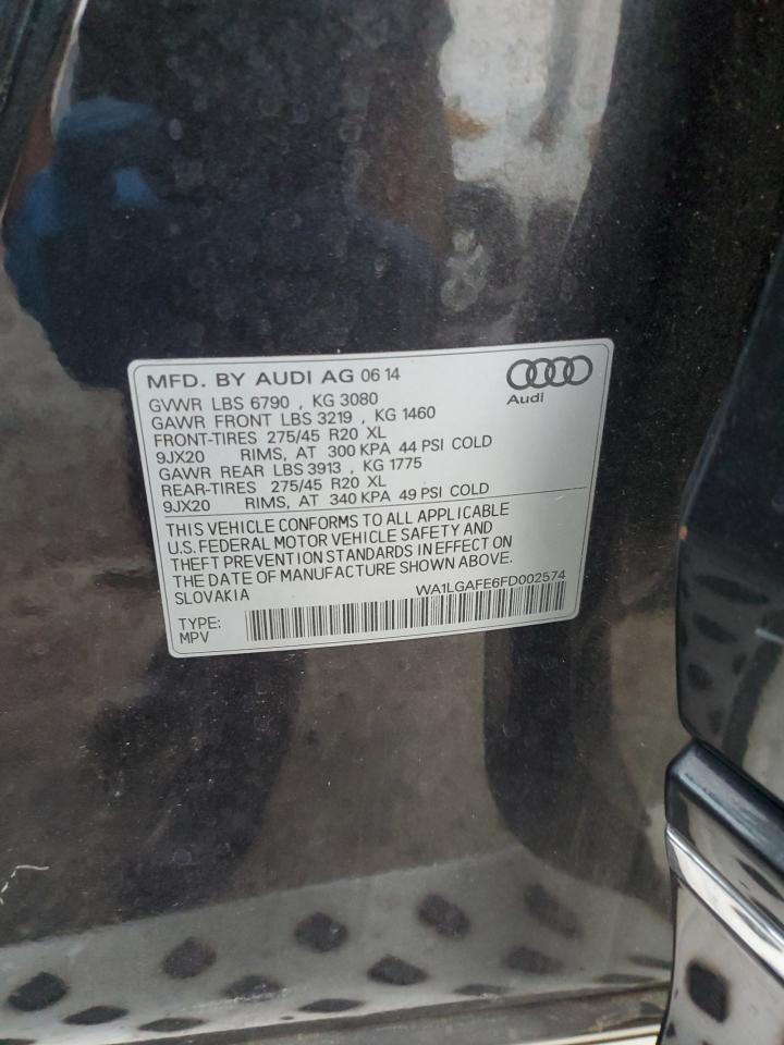 VIN WA1LGAFE6FD002574 2015 AUDI Q7 no.14