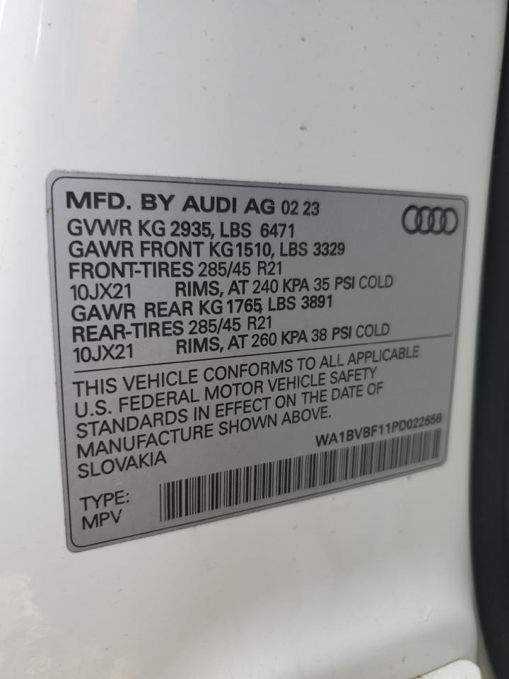 VIN WA1BVBF11PD022656 2023 AUDI Q8 no.13