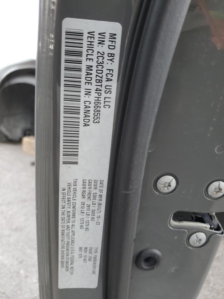 2023 Dodge Challenger R/T VIN: 2C3CDZBT4PH668553 Lot: 83259894