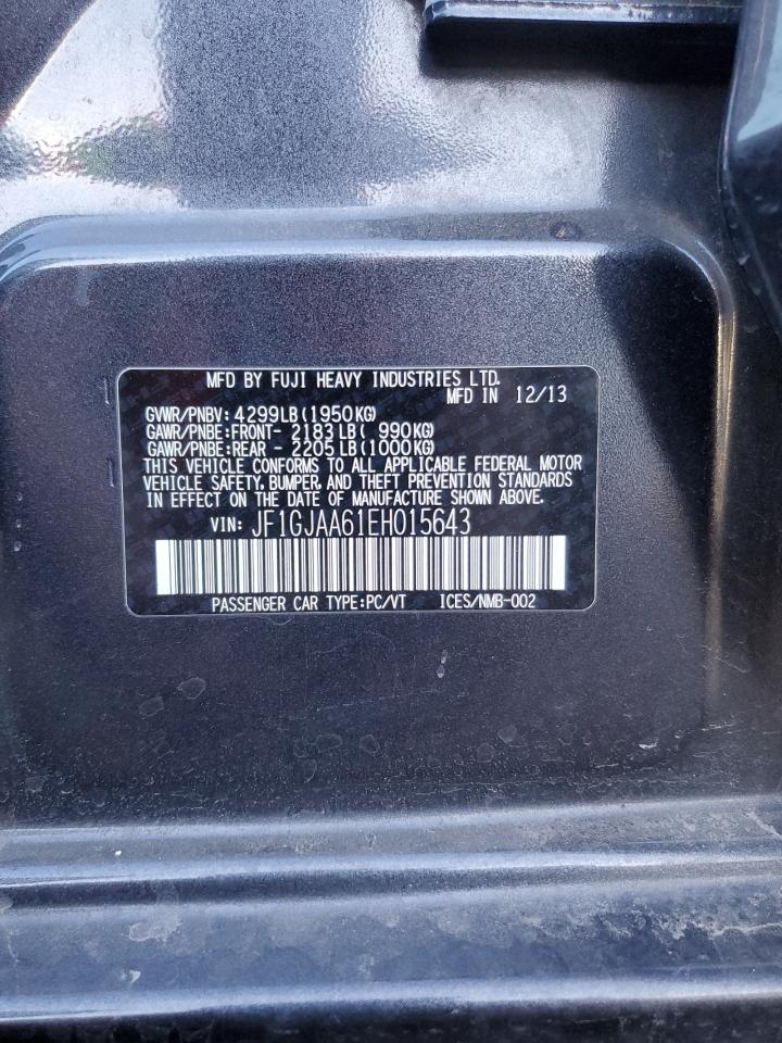 2014 Subaru Impreza VIN: JF1GJAA61EH015643 Lot: 83441744