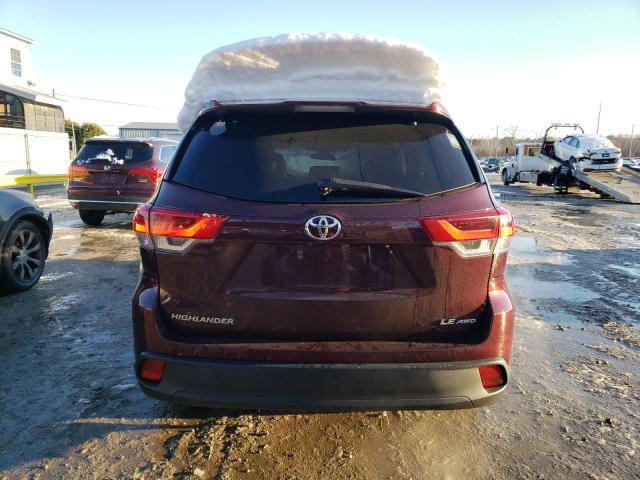  TOYOTA HIGHLANDER 2019 Бургунди