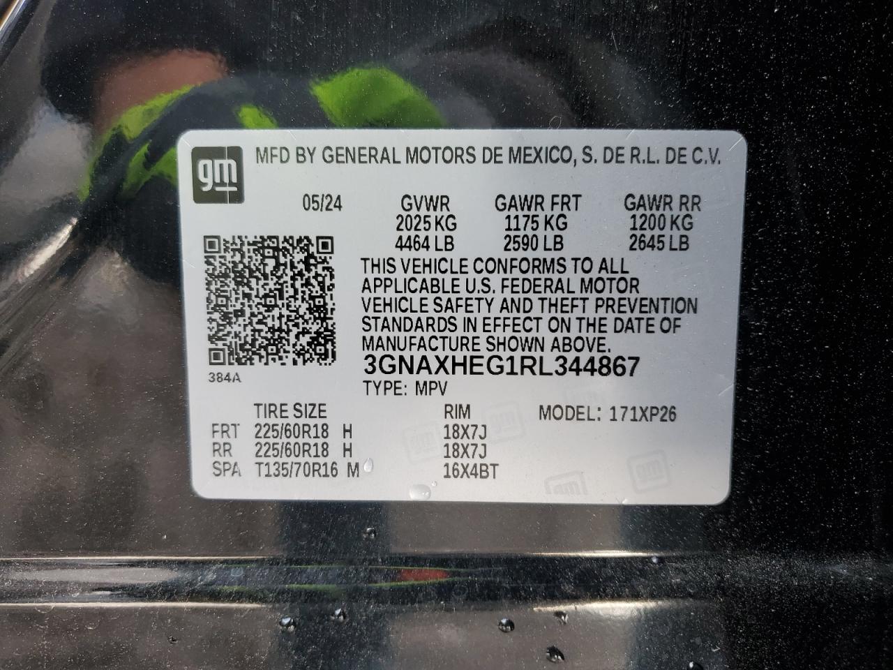 VIN 3GNAXHEG1RL344867 2024 CHEVROLET EQUINOX no.13