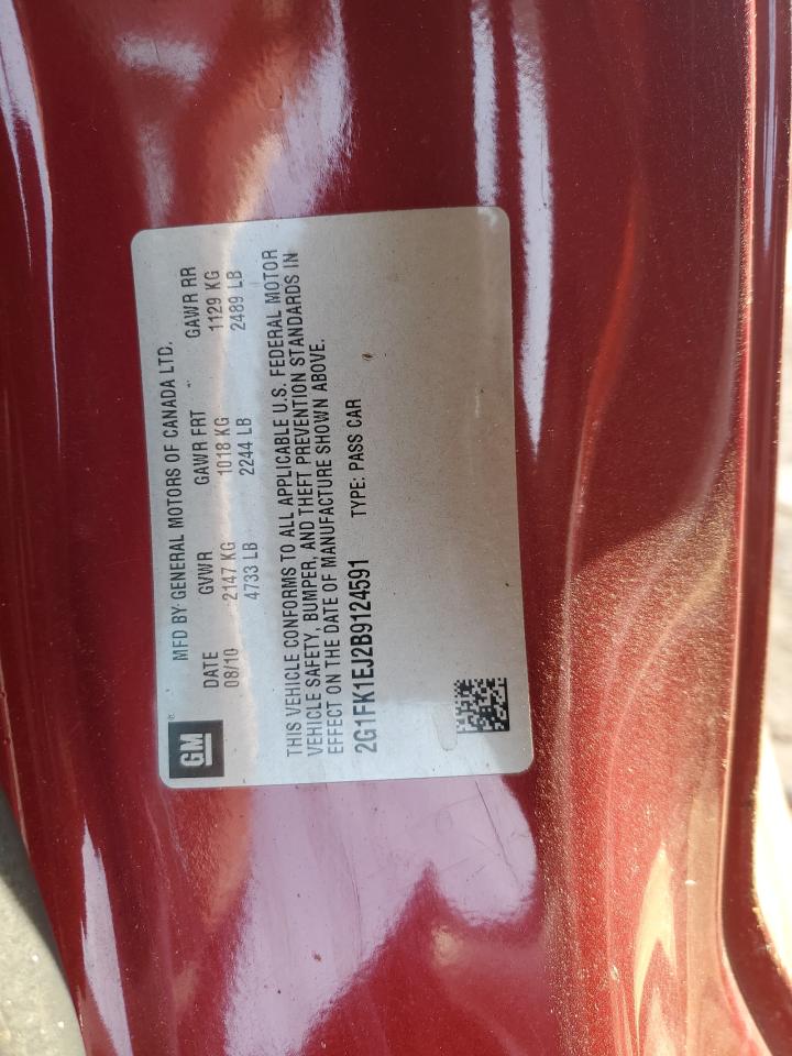 2011 Chevrolet Camaro 2Ss VIN: 2G1FK1EJ2B9124591 Lot: 62176565