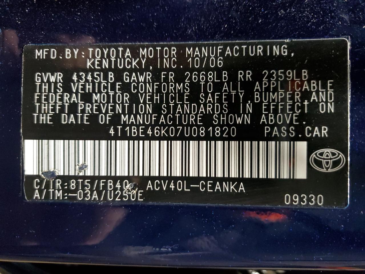 2007 Toyota Camry - Image 13