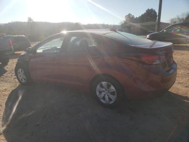  HYUNDAI ELANTRA 2016 Czerwony