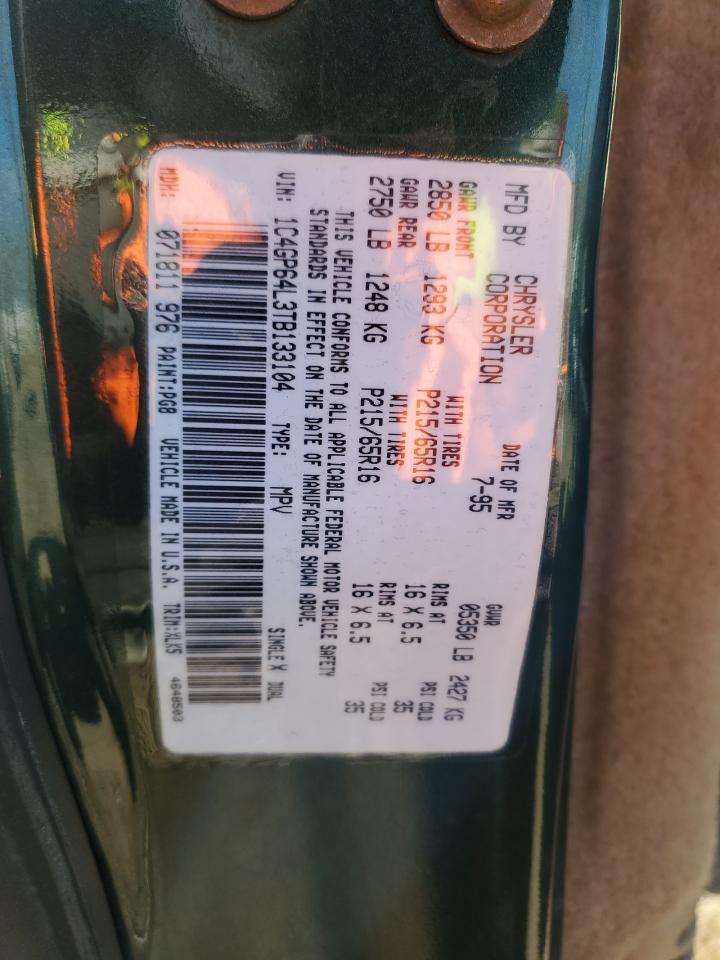 1996 Chrysler Town & Country Lxi VIN: 1C4GP64L3TB133104 Lot: 82596734