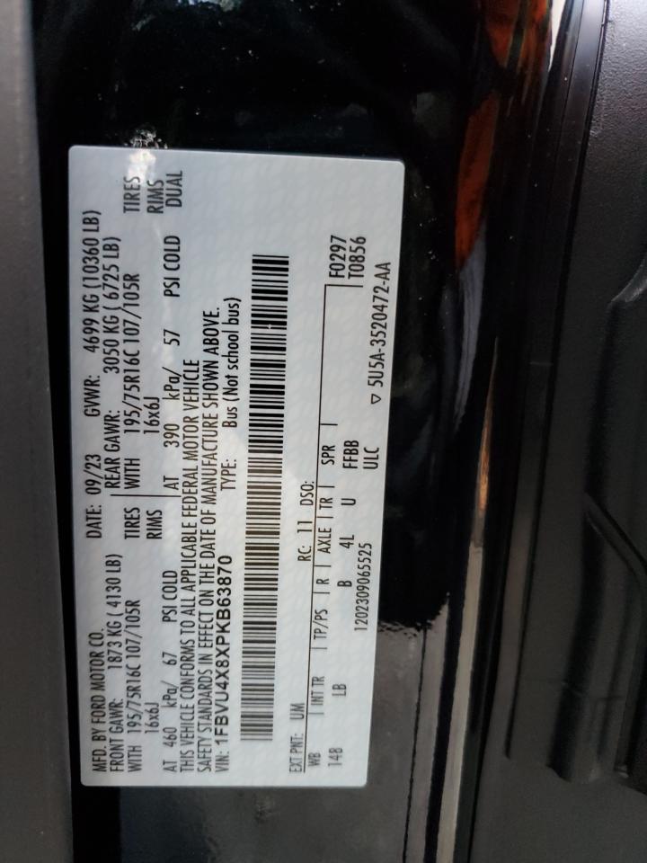 2023 Ford Transit T-350 Hd VIN: 1FBVU4X8XPKB63870 Lot: 82731504