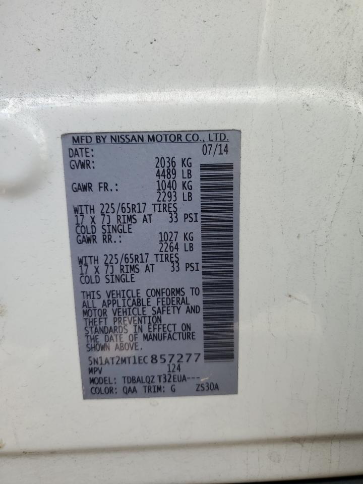 VIN 5N1AT2MT1EC857277 2014 NISSAN ROGUE no.14