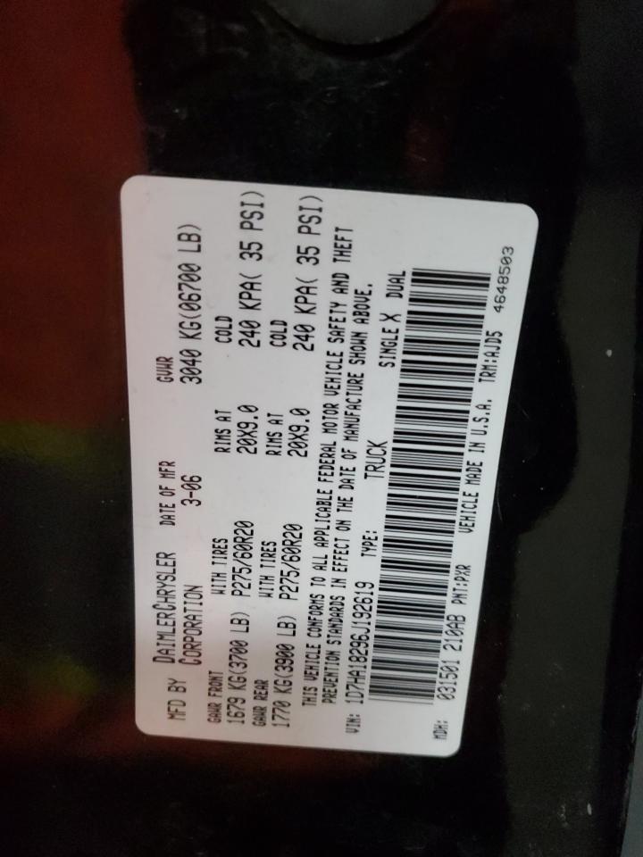 2006 Dodge Ram 1500 St VIN: 1D7HA18296J192619 Lot: 83559244