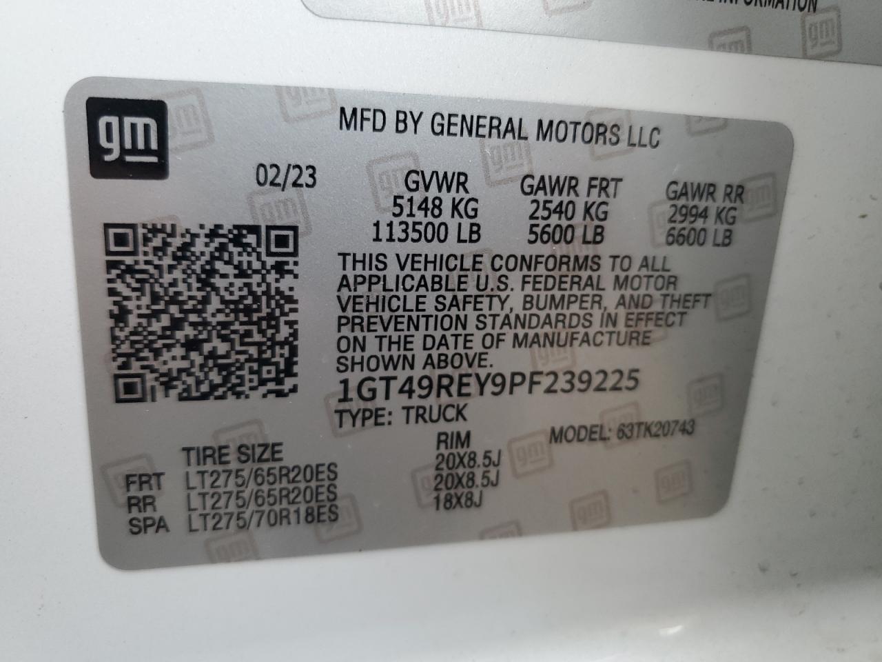 2021 GMC Sierra K2500 Denali VIN: 1GT49REY9PF239225 Lot: 84171674