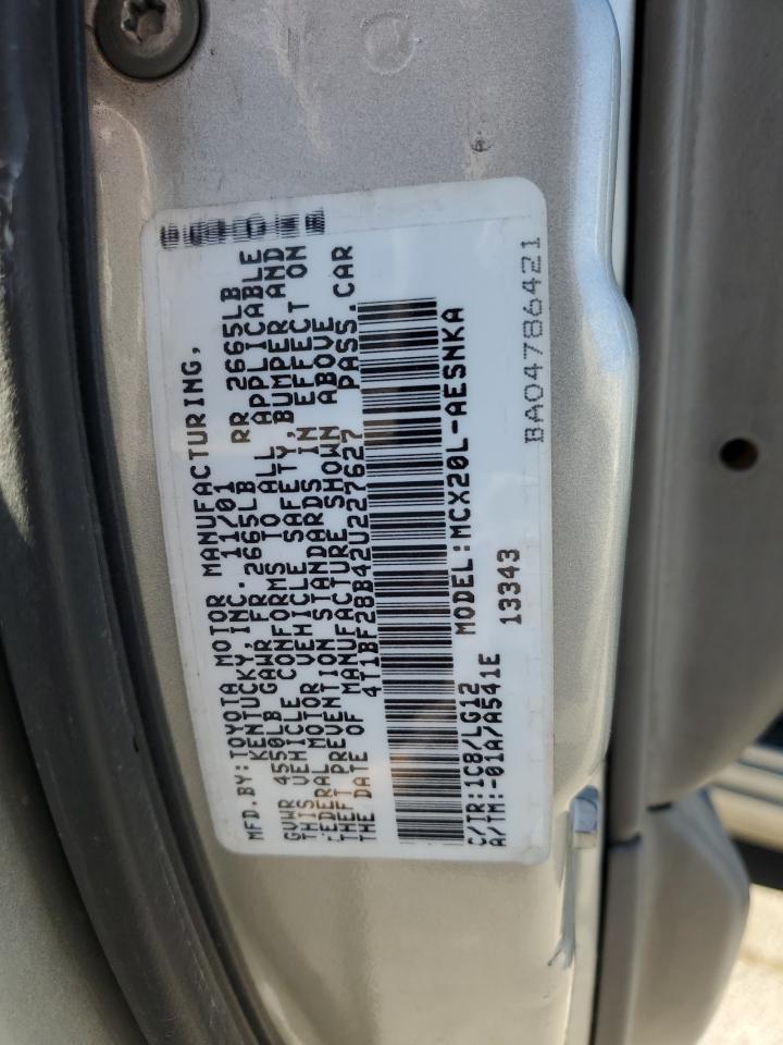 2002 Toyota Avalon Xl VIN: 4T1BF28B42U227627 Lot: 85202634