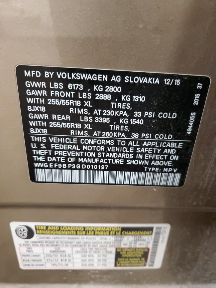 2016 Volkswagen Touareg - Image 13
