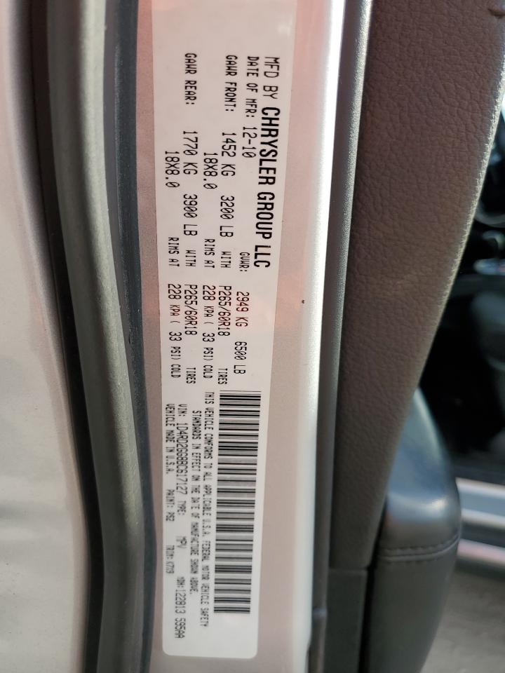 2011 Dodge Durango Express VIN: 1D4RD2GG8BC617127 Lot: 86376444