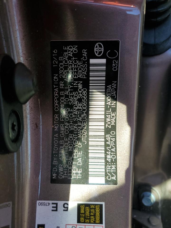 2017 Toyota Prius V VIN: JTDZN3EU3HJ065680 Lot: 85977004