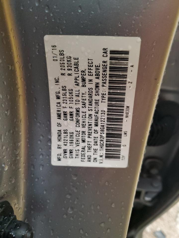 VIN 1HGCR2F58GA122130 2016 HONDA ACCORD no.13