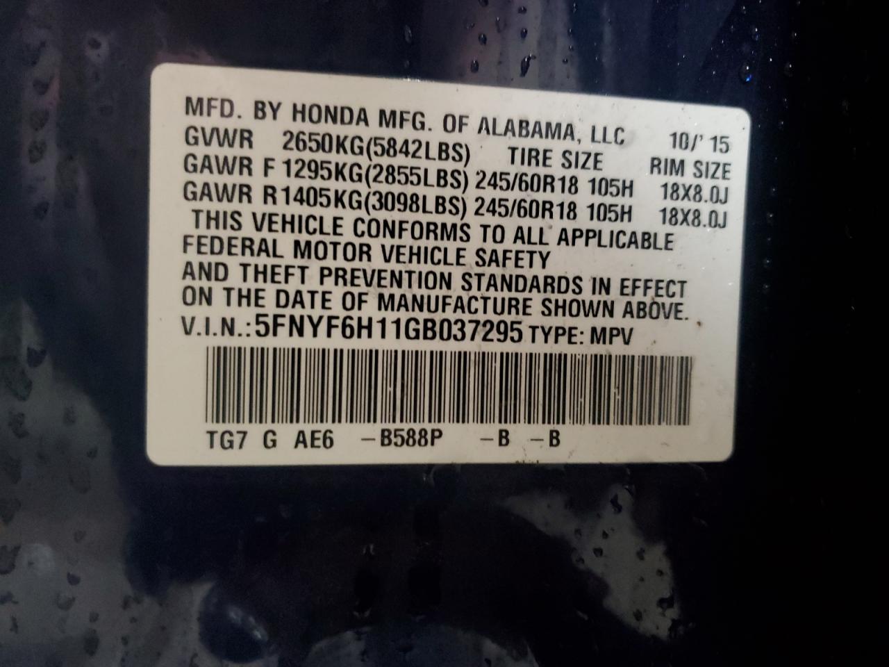 2016 Honda Pilot - Image 13
