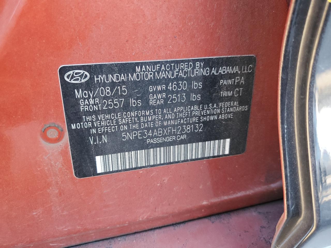 VIN 5NPE34ABXFH238132 2015 HYUNDAI SONATA no.13