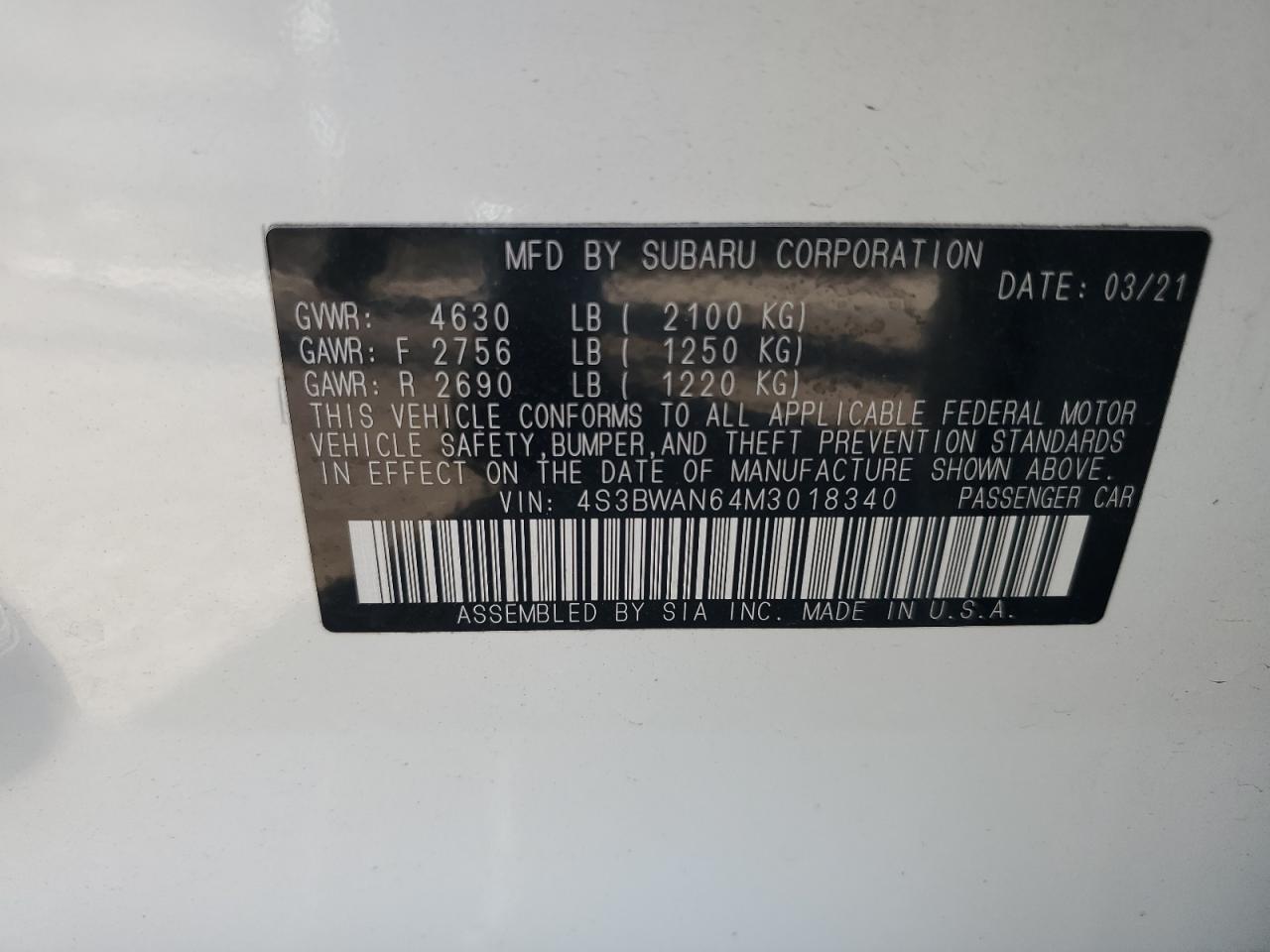 2021 Subaru Legacy - Image 12
