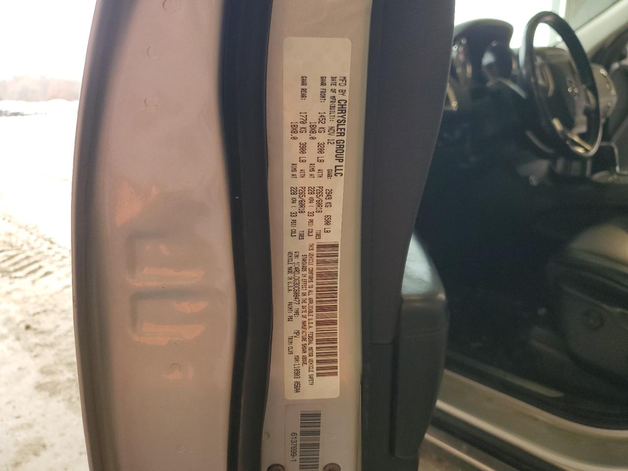 2013 Dodge Durango Crew VIN: 1C4RDJDG3DC608477 Lot: 83642274