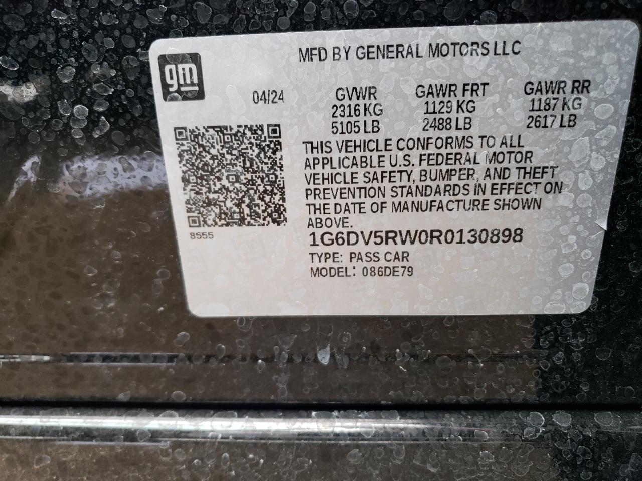 VIN 1G6DV5RW0R0130898 2024 CADILLAC CT5 no.12