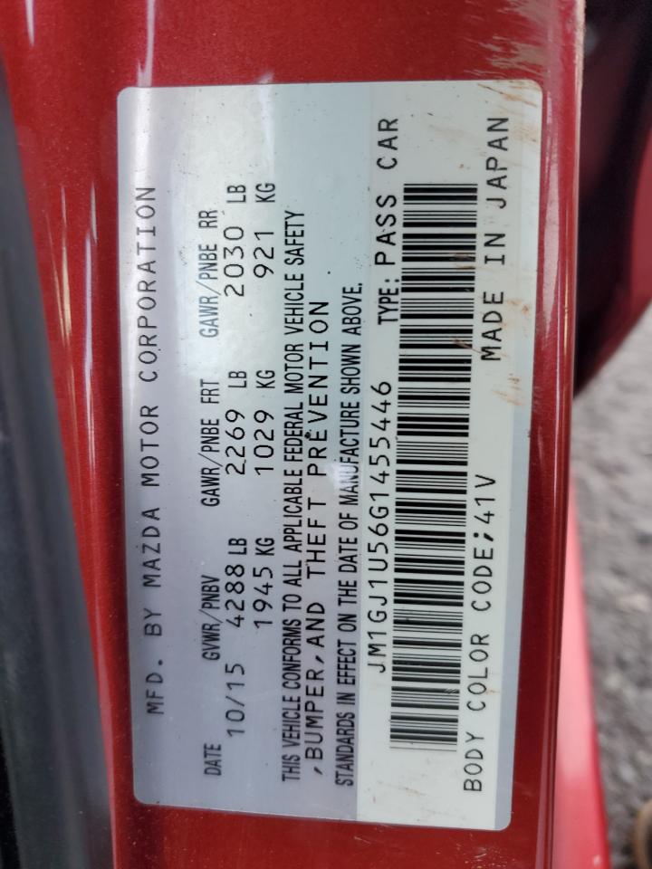 2016 Mazda 6 Sport VIN: JM1GJ1U56G1455446 Lot: 85534534