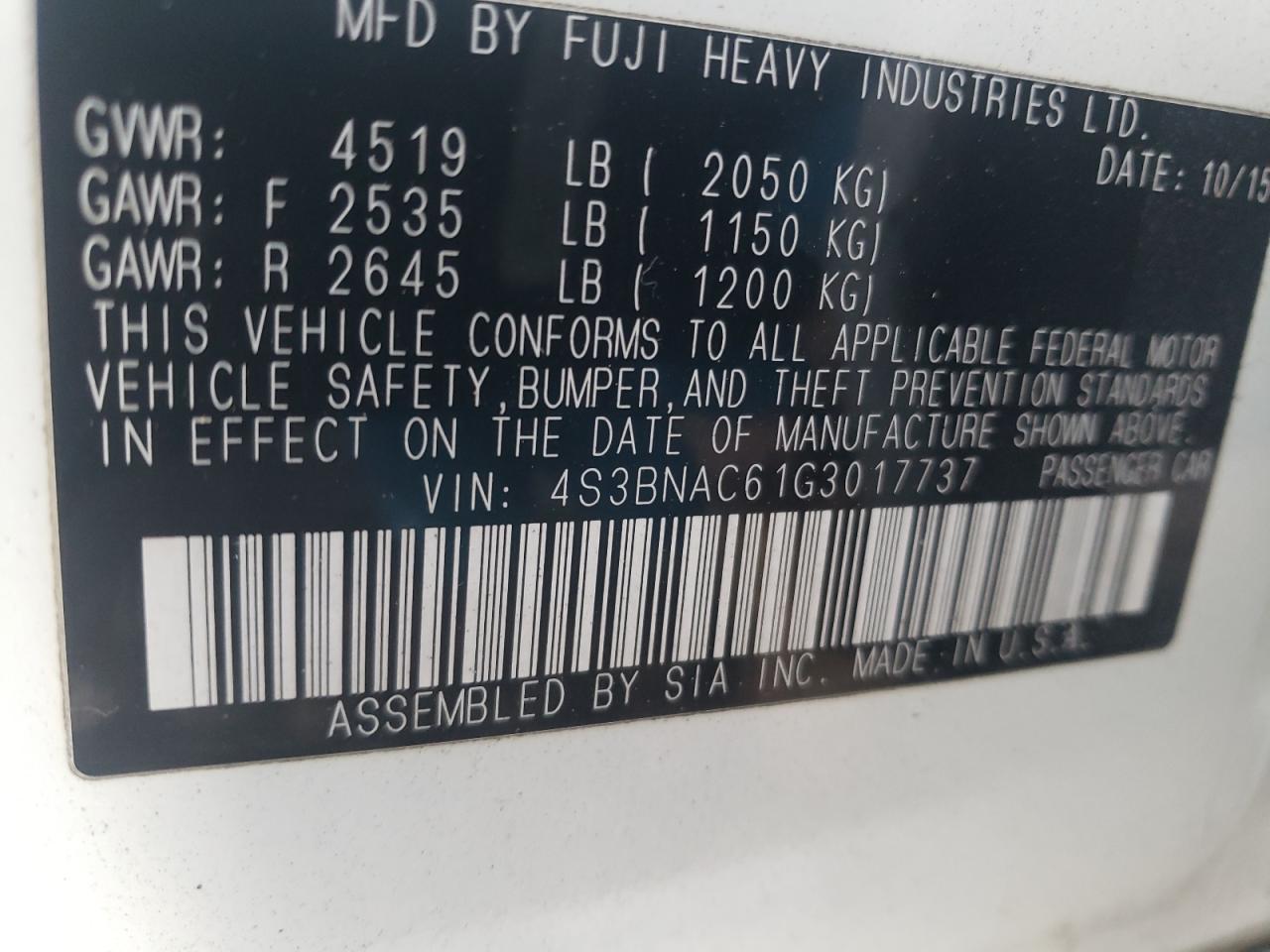 2016 Subaru Legacy - Image 12